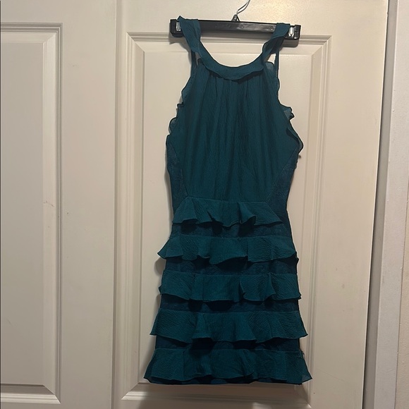 Rebecca Taylor Dresses & Skirts - Teal Sleeveless Ruffle Dress